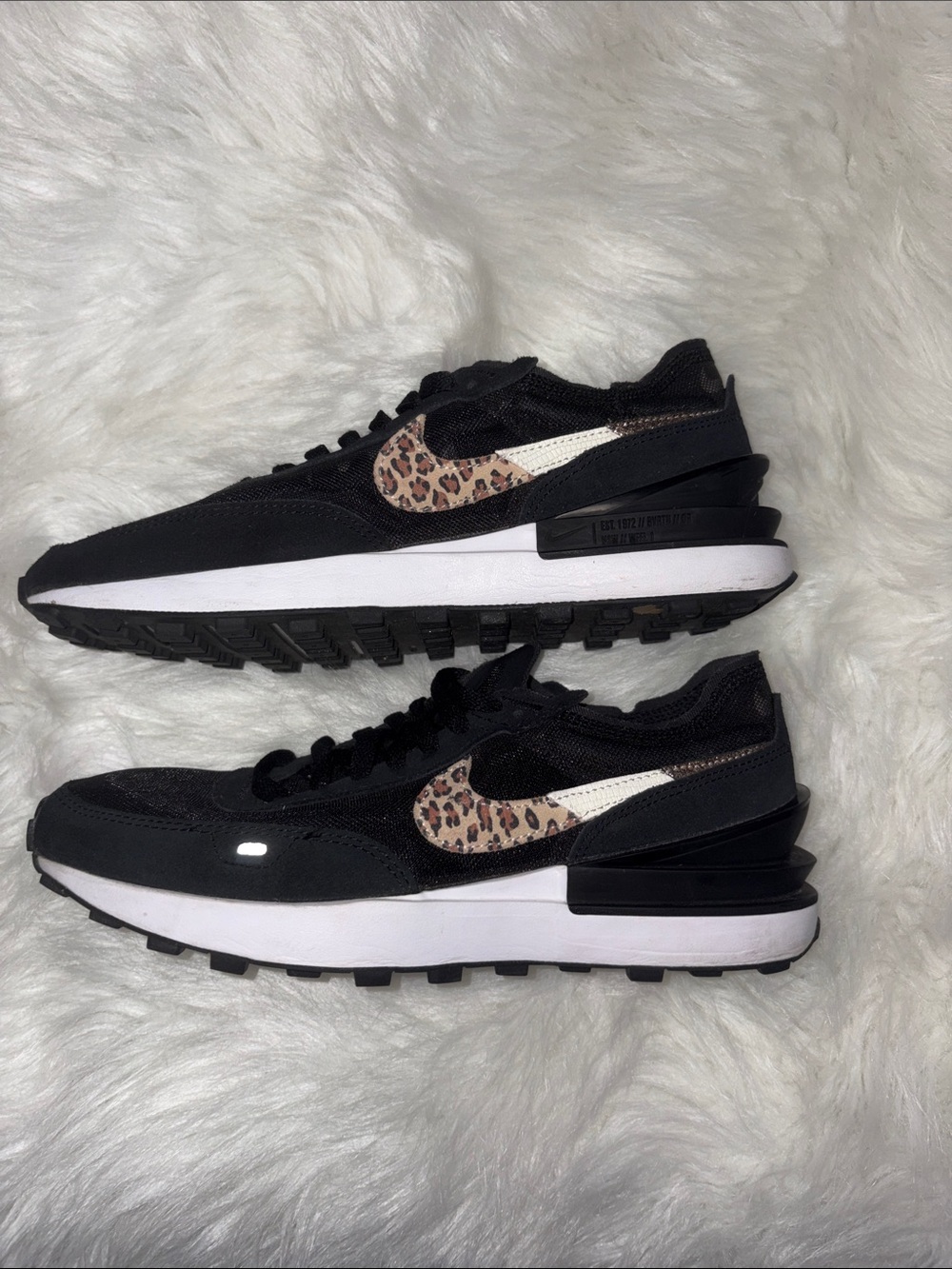 Nike Air Max SC Black Leopard Swoosh Sneakers Women’s